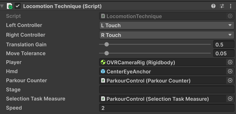 adjusting the value of the speed